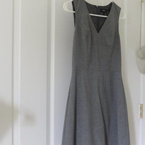 Theory wool A-line dress grey melange 0